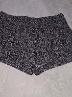 Express High Waist Black & White Tweed Shorts